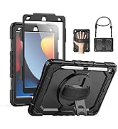 SEYMAC for iPad 9th/8th/7th Generation Case 10.2" 2021-2019, Full-Body Shockproof Heavy Duty Prot...