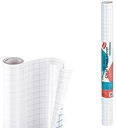 Contact Paper Clear, 17.5” x 5-Feet, Transparent Self Adhesive Book and Textbook Covers for Paper...