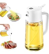 TINMIX Oil Sprayer for Cooking - 2 IN 1 Glass Oil Dispenser & Olive Oil Mister Sprayer Bottle for...