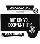 LIMKRIAN Black Mouse Pad Large Desk Mat Set, Funny Mouse Pad with Wrist Rest Keyboard Wrist Suppo...
