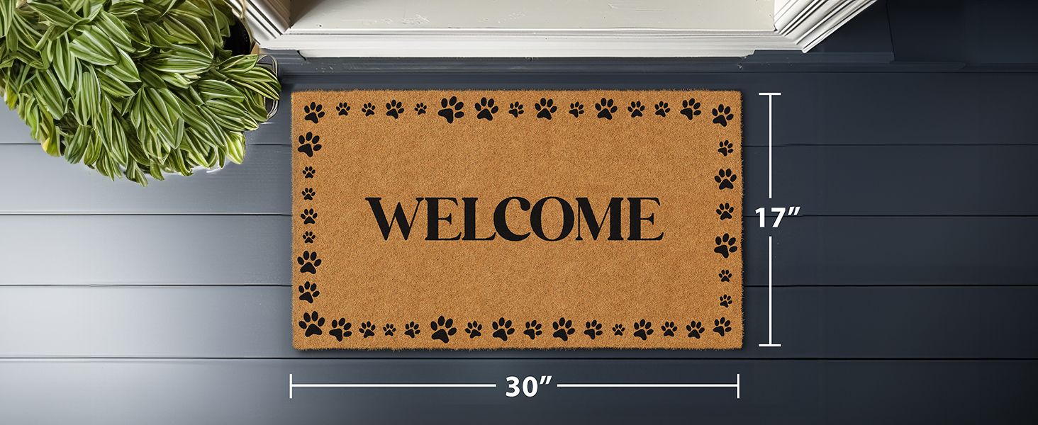 Paw Doormat outdoor welcome mat Front door mat Slip-proof Non-slip rubber backing Exterior door mat