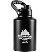 PARACITY 64 oz Insulated Water Bottle, Large Water Bottle Insulated with Handle, Half Gallon Meta...