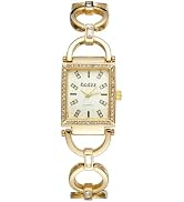 Avaner Women's Gold Wrist Watches: Ladies Square Dial Rhinestones Elegant Stainless Steel Band An...