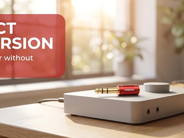 3.5mm to 1/4 Stereo Audio Adapter, 3.5mm to 1/4 (6.35mm) Headphone Adapter