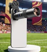 APEXEL 10X Tele-Macro Pro Dual Lens 2-in-1, Portable Clip-On Telephoto Macro Lens for iPhone, Com...