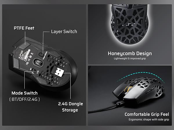 Wireless gaming mouse shark x3 attack sora v2