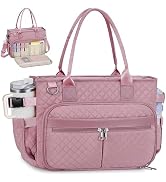 FIORETTO Teacher Tote Bag for Women with Laptop Compartment, Large Cup Holder, Zip Closure, Ideal...