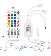 Taoellen RGB LED Controller,Smart Bluetooth Music LED Strip Lights Controller, 4-PIN IR Remote Co...