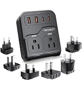 TREVOLTY 2000W Voltage Converter US to Europe, 220V to 110V Converter for Hair Dryer, 7-in-1 Euro...