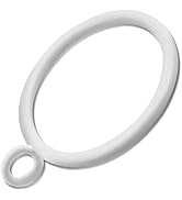 AMZSEVEN 44 Pack Curtain Rings with Eyelets, Metal Drapery Rings for Pinch Pleat Curtains, Drape ...