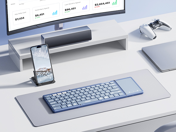 Elegant folding keyboard