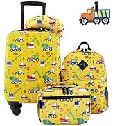 Travelers Club 5 Piece Kids' Luggage Set, Cars