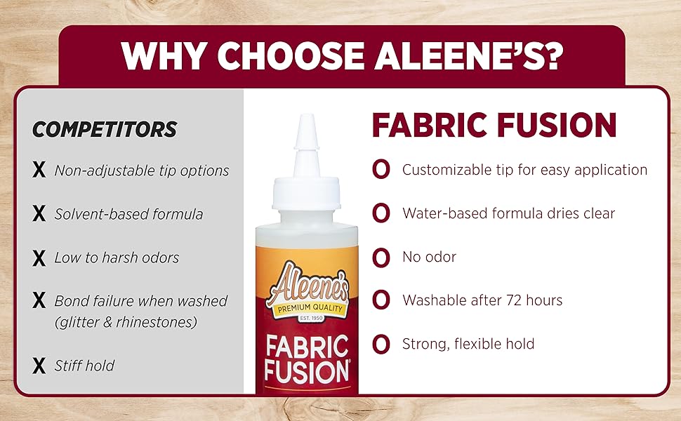 glue comparison chart