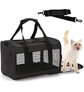 MUYG Travel Carrier for Cats,Cat Soft-Sided Carriers Ventilated Breathable Foldable Kitten Carrie...