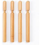 GOGOGO 4 Pack Adjustable Bamboo Shelf Height Expansion Pack No.2 (Natural, 0.78 * 6.69)