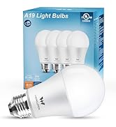 WOWLUMEN A19 LED Light Bulb, 9W E26 Lighting Bulbs(60 Watt Equivalent),5000K Cool White, 800LM St...