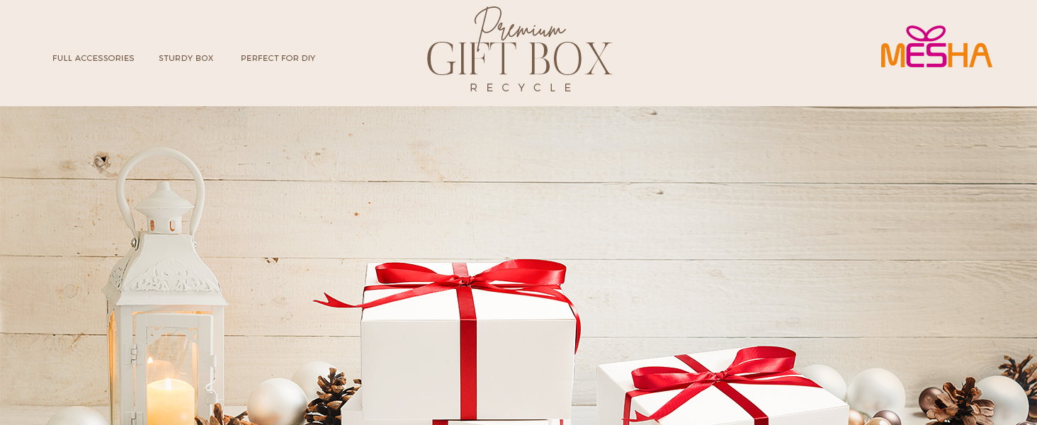 white gift boxes