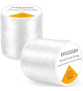2 Rolls FIVEIZERO Elastic Bracelets String Cord, 0.4/0.5/0.6/0.7/0.8/1mm Round Crystal Elastic St...