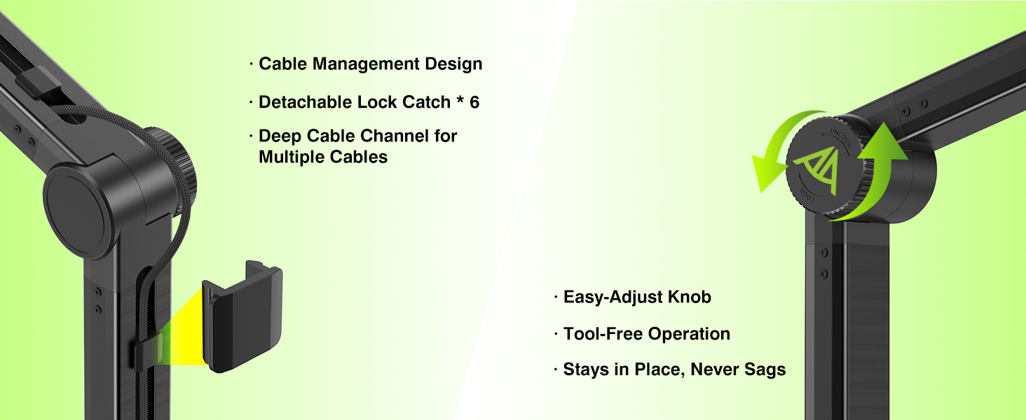 Screw-Free and Cable Management Design