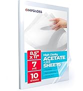 Hygloss Products Acetate Sheets for Crafts, Clear Overhead Projector Film, For Arts And Craft Pro...