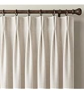 NICETOWN PRO Natural Linen 100% Blackout Curtains 84 inch Length 2 Panels Set, Pinch Pleated Ther...