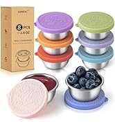 SANEXC 8 Pack - 1.6 Oz Small Salad Dressing Containers To Go, Leakproof Condiment Containers with...