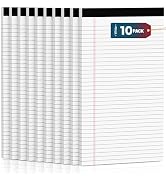 Note Pads 8.5''x 14'', 10 Pack Legal Pads 8.5 x 14 White, Notepads 8.5 x 14 Wide Ruled Legal Pad,...