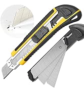 DOWELL Utility Knife Box Cutter Retractable Self Loading Heavy Duty Snap Off Quick Change Extra B...