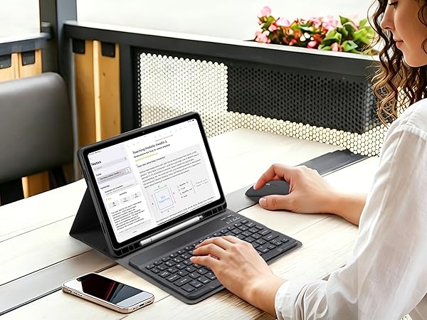 A9+ Keyboard case-Black+ Mouse-6
