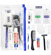 Pack of 100 Basic Toiletry Kits, Individually Packed, Personal Hygiene Kit Bulk Homeless Care Pac...