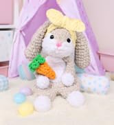 CODGP Crochet Kit for Beginners,15.8in Crochet Animal Kit Bunny, Crochet Starter Kit Gift for Adu...