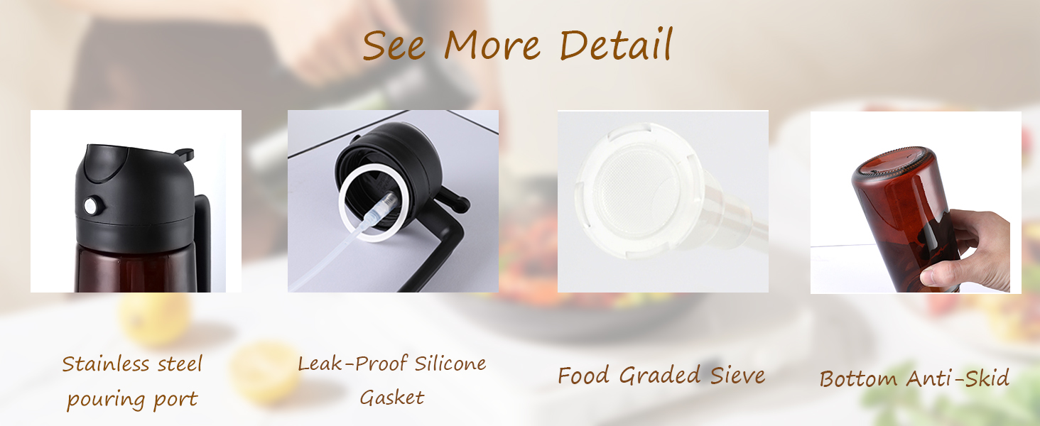Oil Sprayer for Cooking Kitchen Maiden 2 in 1 Spray and Pour Olive Oil Dispenser