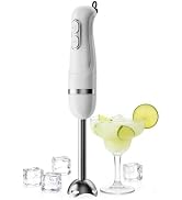 Turelar Immersion Blender Corded 400W, 2 Speed, Emulsifier, Blend | Hand Blender Stick Mixer, Erg...
