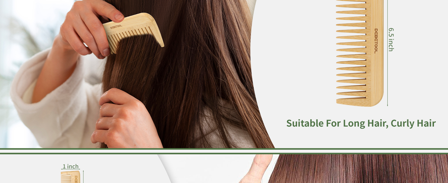 bamboo hair comb set