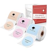 Phomemo M110 Round Labels, Self-Adhesive Thermal Label Stickers Compatible with M110 M120 M200 M2...