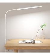 Lepro Clip on Desk Lamp LED Reading light Dimmable USB Clamp Lamp with 3 Color Modes 10 Brightnes...