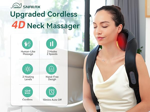 Upgrade Cordless 4D Neck Massager