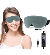 KOVNLO Heated Eye Mask for Dry Eyes, Stye, Blepharitis, Chalazion, Washable USB Electric Warm Hea...