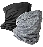VULKIT 2 Pack Neck Gaiter Face Mask Scarf Reusable Bandanas Tube UV Protection Balaclava Outdoor ...