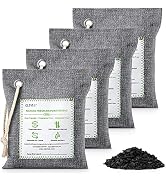 CLEVAST Bamboo Charcoal Air Purifying Bags (Large, 4×200g), Removes Odors and Moisture, Nature Fr...