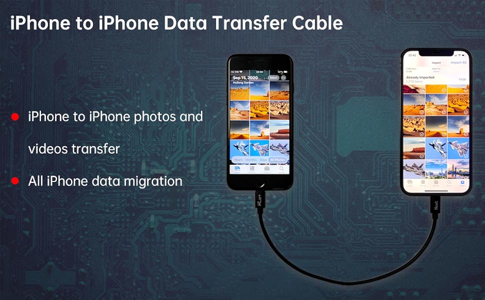 For iPhone to iPhone Data Transfer Cable