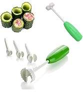 COMUSTER zucchini pumpkin eggplant vegetable coring tool 4-piece coring tool replaceable size cor...