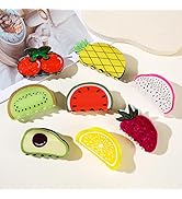 Frinnovan, 8 Pack Fruit Hair Claw Clips Funny Cute Watermelon Strawberry Pineapple Thick Lemon No...