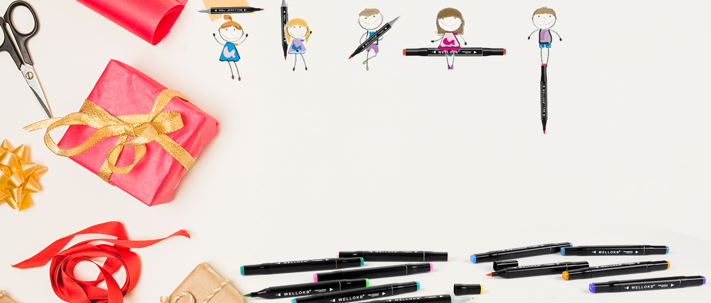 WELLOKB Alcohol Markers Brush and Chisel Tip-Prime day