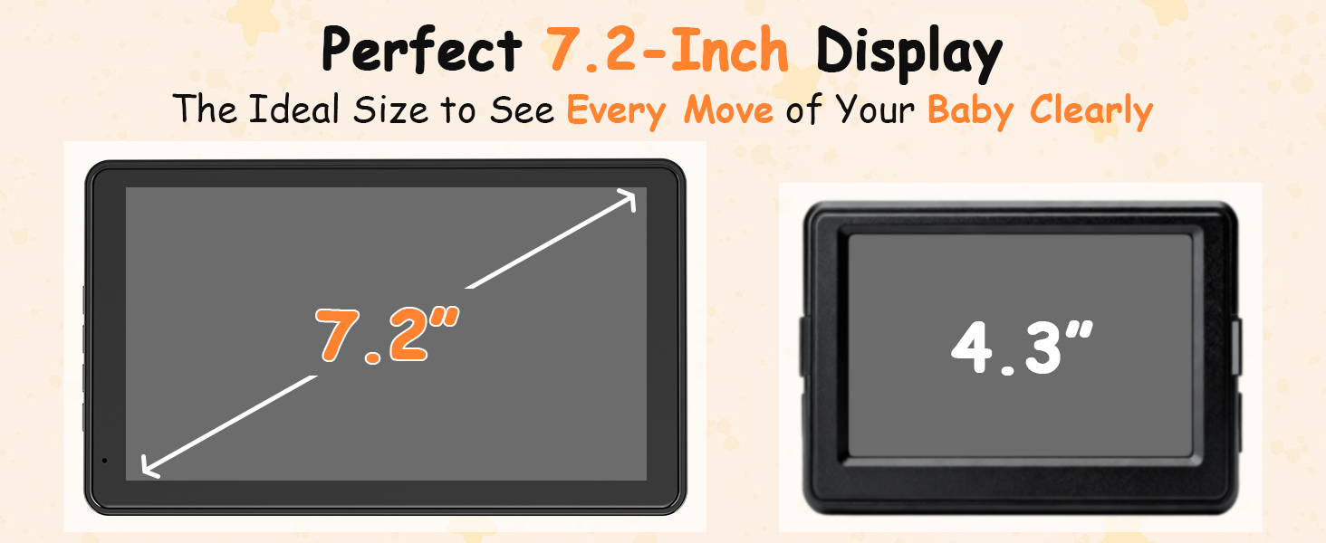 7.2inch monitor babymust baby car camera