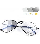 YIMI Photochromic Progressive Multifocus Reading Glasses UV400 Sunglasses Blue Light Blocking Avi...