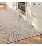 AMOAMI Kitchen Rugs-Non Slip Washable Kitchen Mats for Floor-Absorbent and Easy to Clean Rugs for...