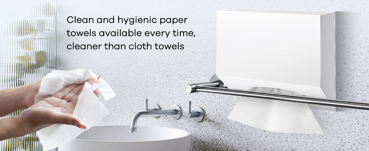 Acrylic Hand Towel Box Cover Holder Compatible with Kleenex Disposable Paper Hand Towels