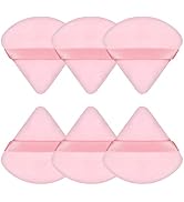 Pimoys 6 Pieces Powder Puff Face Soft Triangle Powder Makeup Puffs for Loose Powder Mineral Powde...