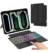 SNOODU for 2024 iPad Pro 11-inch (M4) Detachable Keyboard Case: 3 Zone 7 Colors Backlit Magnetic ...